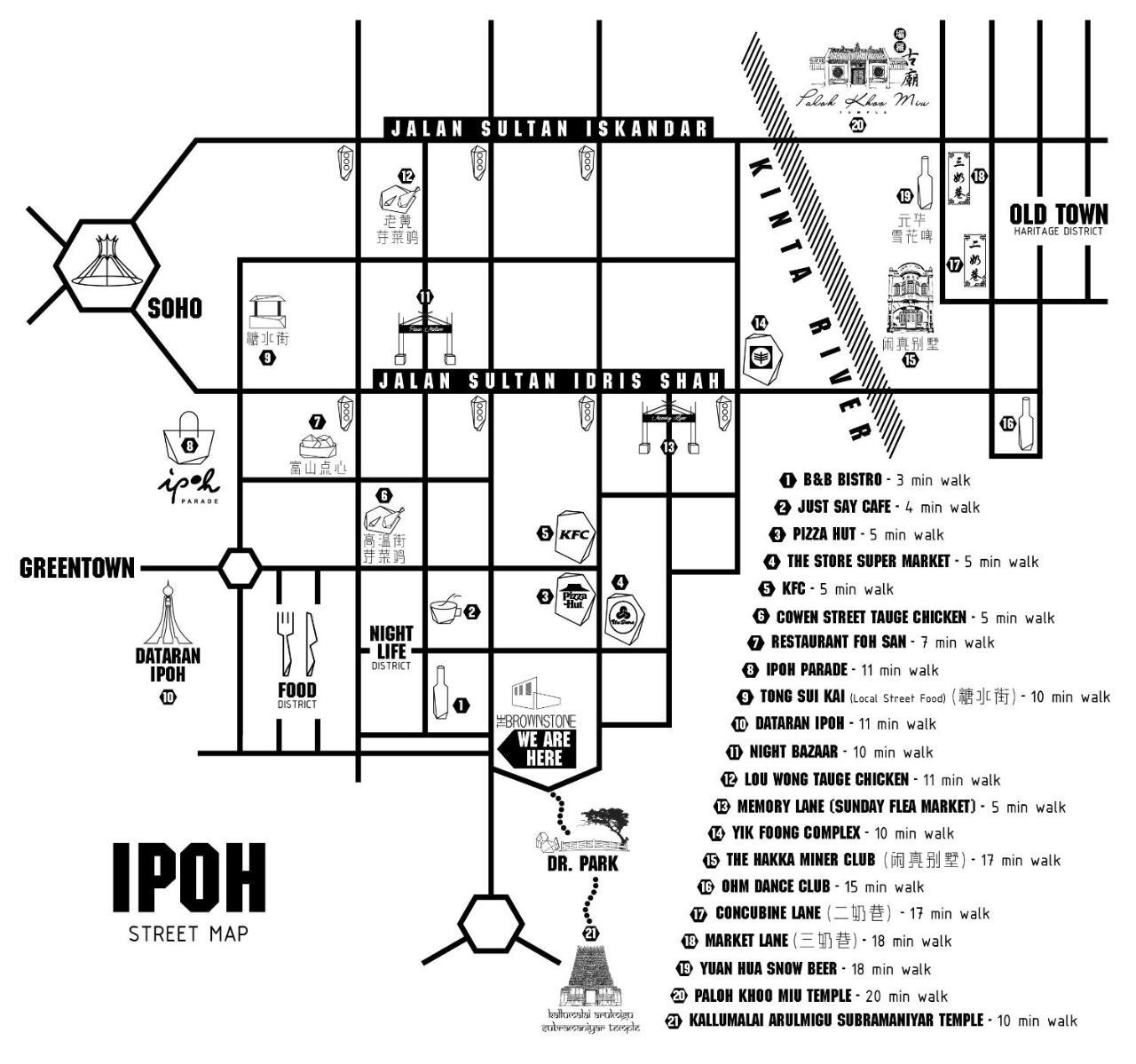 The Brownstone Hostel & Space Ipoh Extérieur photo